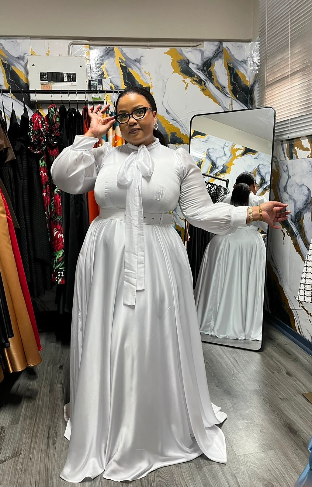 Satin maxi dress